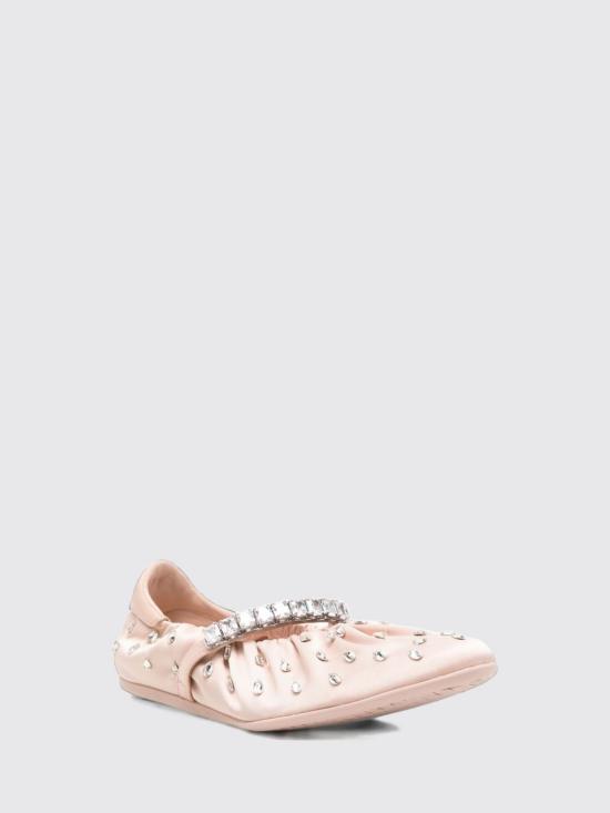 26FW 지미추 플랫 슈즈 JADEBALLERINAQEP MACARON CRYSTAL Pink - JIMMY CHOO