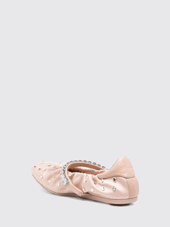 26FW 지미추 플랫 슈즈 JADEBALLERINAQEP MACARON CRYSTAL Pink - JIMMY CHOO