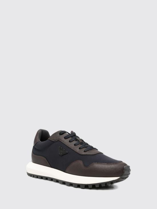 26FW 엠포리오 아르마니 스니커즈 EM003738AF19532 M6494 Navy - EMPORIO ARMANI