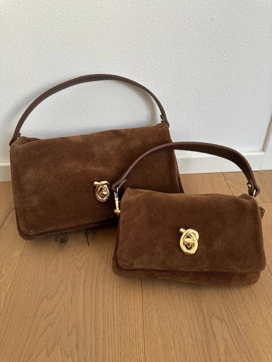  Zh leather Bags 크로스백 Zh 가죽 가방 블레이크 스웨이드 핸드백 코냑 - OTHER BRANDS