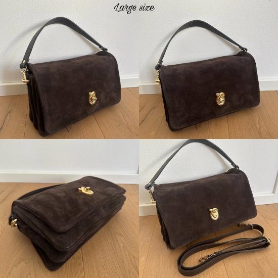  Zh leather Bags 크로스백 Zh 가죽 가방 블레이크 스웨이드 핸드백 코냑 - OTHER BRANDS