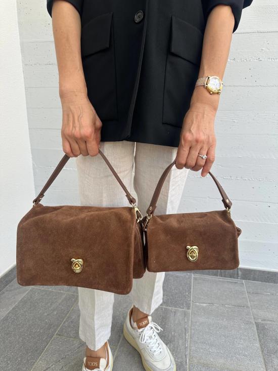  Zh leather Bags 크로스백 Zh 가죽 가방 블레이크 스웨이드 핸드백 코냑 - OTHER BRANDS