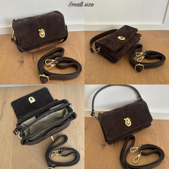  Zh leather Bags 크로스백 Zh 가죽 가방 블레이크 스웨이드 핸드백 코냑 - OTHER BRANDS