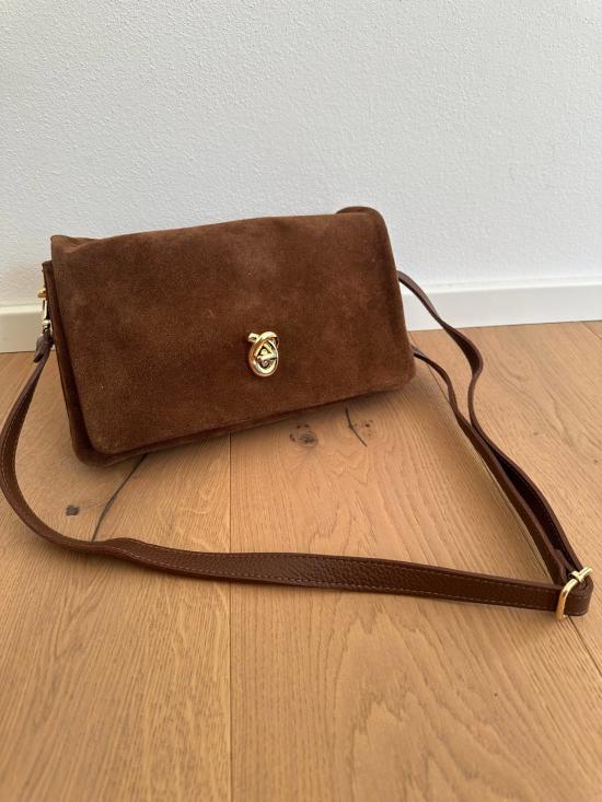  Zh leather Bags 크로스백 Zh 가죽 가방 블레이크 스웨이드 핸드백 코냑 - OTHER BRANDS