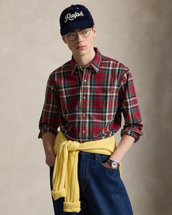  폴로 랄프로렌 셔츠 710B30242001 RED GREEN MULTI - POLO RALPH LAUREN