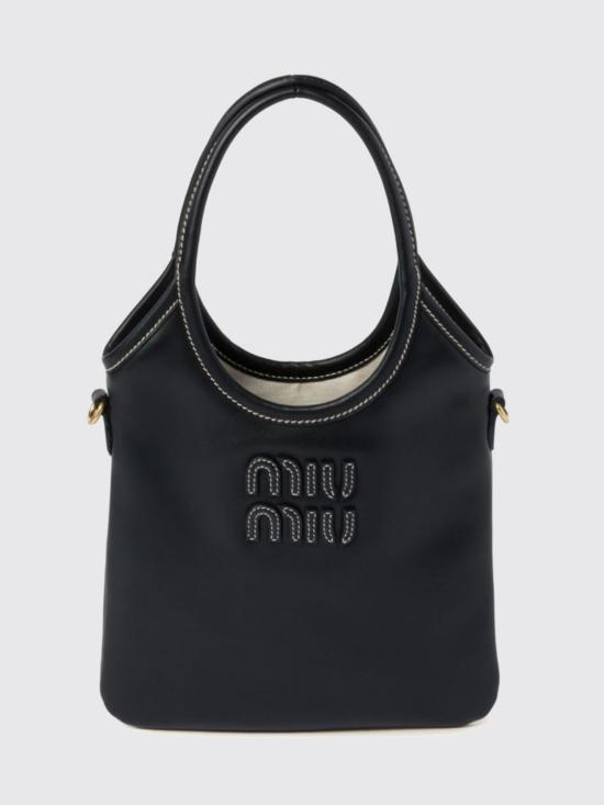 26FW 미우미우 아이비 레더 미니 핸드백 5BA281 2CRW F0002 BLACK DOM