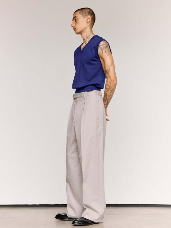  질샌더 베스트 질 샌더 울 포인트엘 브이넥  블루벨 - JIL SANDER