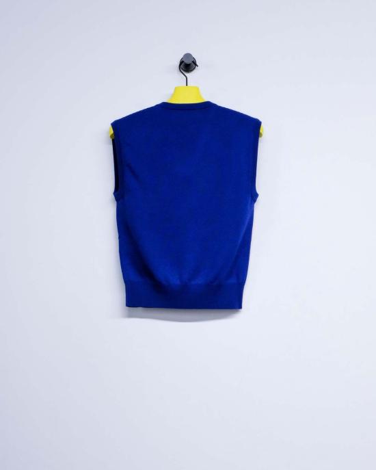  질샌더 베스트 질 샌더 울 포인트엘 브이넥  블루벨 - JIL SANDER