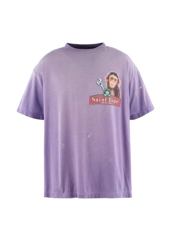 26FW 세인트 미카엘 반팔 티셔츠 SMMK10000C36 PURPLE VIOLET
