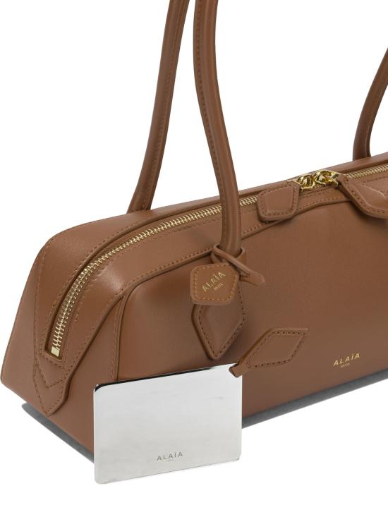 26FW 알라이아 르 테켈 미디움 레더 숄더백 AA1S06033I061237 Brown - ALAIA