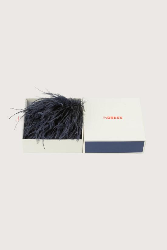  INDRESS 브로치 인드레스 타조 깃털  프러시안 블루 - OTHER BRANDS
