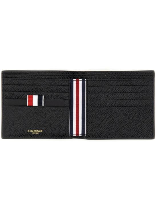 26FW 톰브라운 페블 그레인 레더 빌 폴드 지갑 MAW023A 00198001 Black - THOM BROWNE
