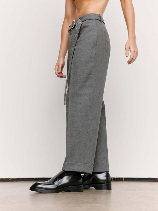  질샌더 스트레이트 팬츠 질 샌더 화산 유리섬유 캔버스 벨트 팬츠 - JIL SANDER
