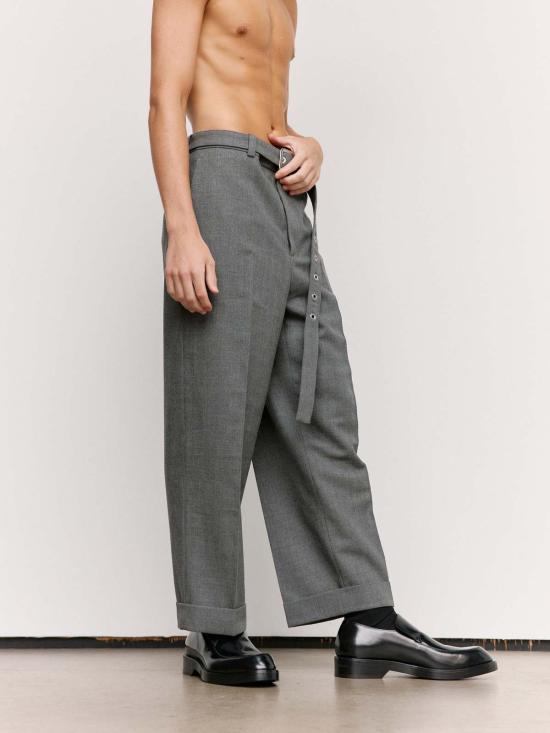  질샌더 스트레이트 팬츠 질 샌더 화산 유리섬유 캔버스 벨트 팬츠 - JIL SANDER