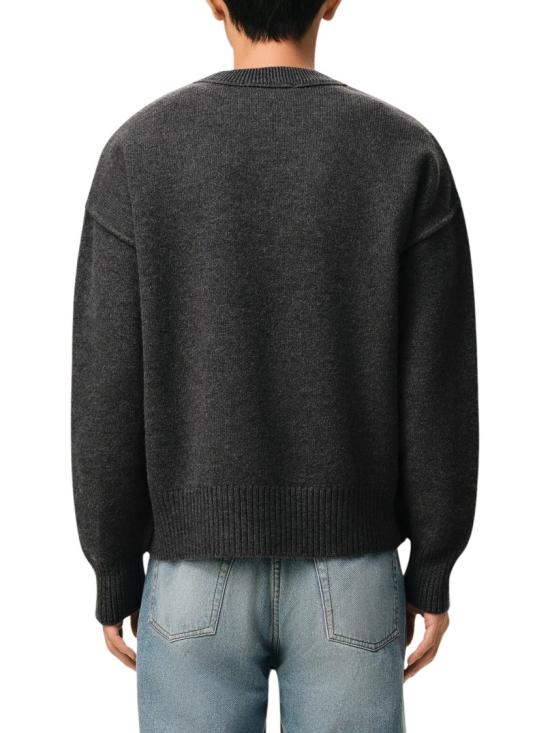 26FW 아미 빅 하트 울 크루넥 스웨터 UKS838018084 Grey - AMI
