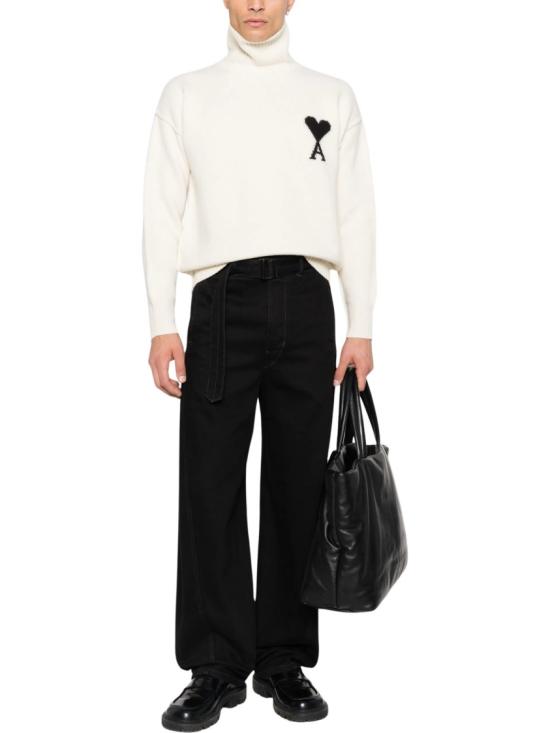 26FW 아미 ADC 터틀넥 스웨터 UKS839018151 White - AMI
