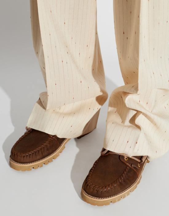 26FW 골든구스 왁스드 스웨이드 크루즈 로퍼 GMF01048F00819255372 Brown - GOLDEN GOOSE