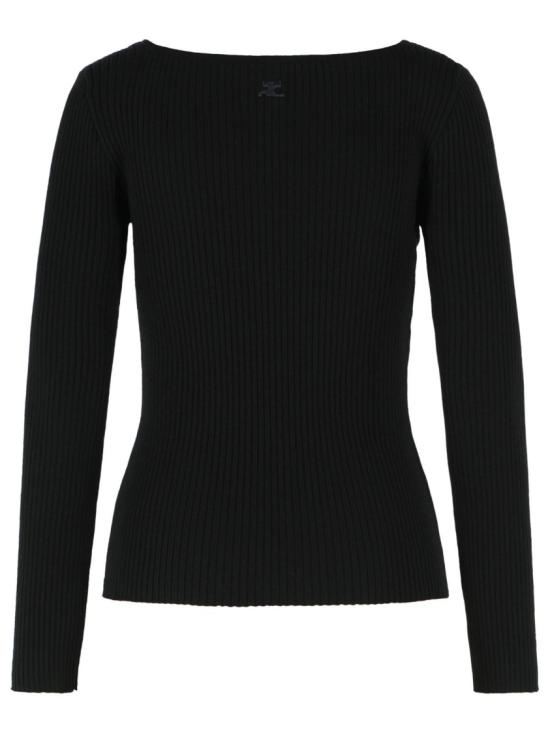 26FW 쿠레쥬 니트웨어 426MPU326FI0001 9999 Black - COURREGES