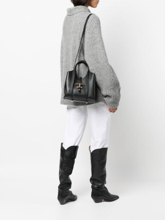 26FW 토즈 T 타임리스 미니 토트백 XBWTSBA9100Q8E B999 Black - TODS