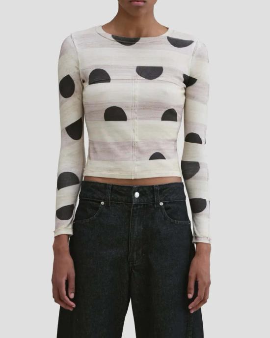 에크하우스 라타 긴팔 티셔츠 Eckhaus Latta 랩핑 베이비 크루넥 - ECKHAUS LATTA