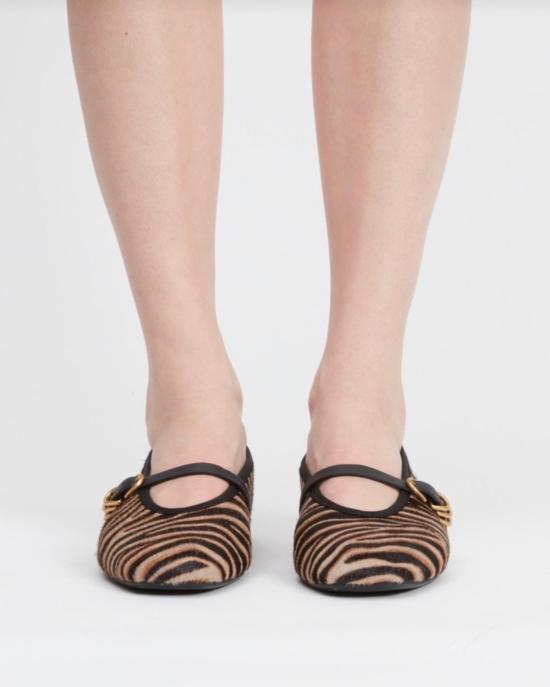  랙앤본 힐/펌프스 Rag & Bone Spire Mary Jane Flats Zebra - RAG & BONE