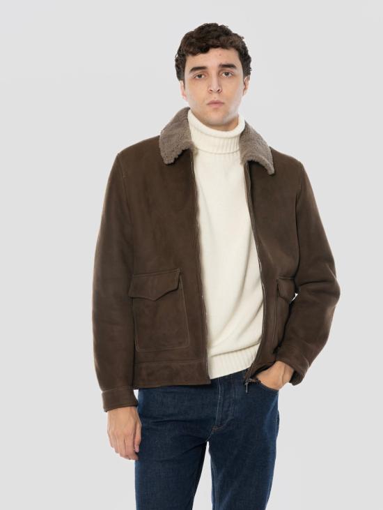 26FW 볼파글리 자켓 Shearling Tortora의 지아코네 브루넬레스키 - VOLFAGLI