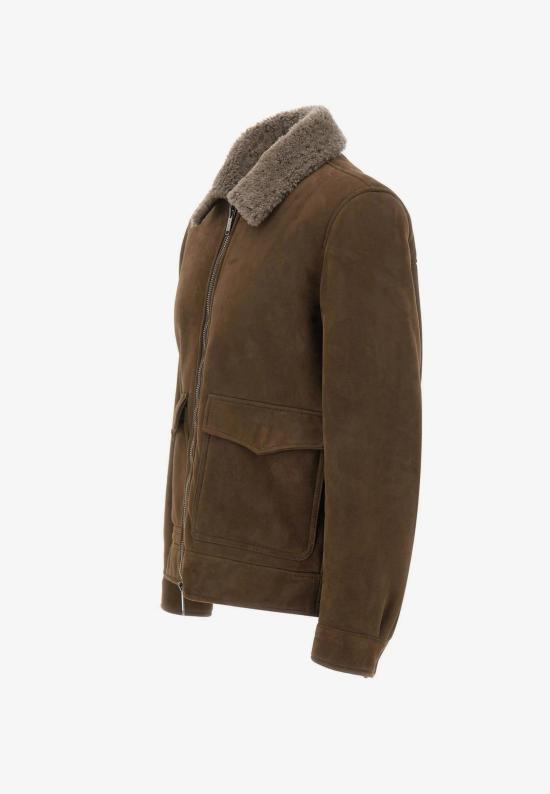 26FW 볼파글리 자켓 Shearling Tortora의 지아코네 브루넬레스키 - VOLFAGLI