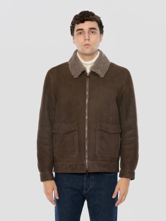 26FW 볼파글리 자켓 Shearling Tortora의 지아코네 브루넬레스키