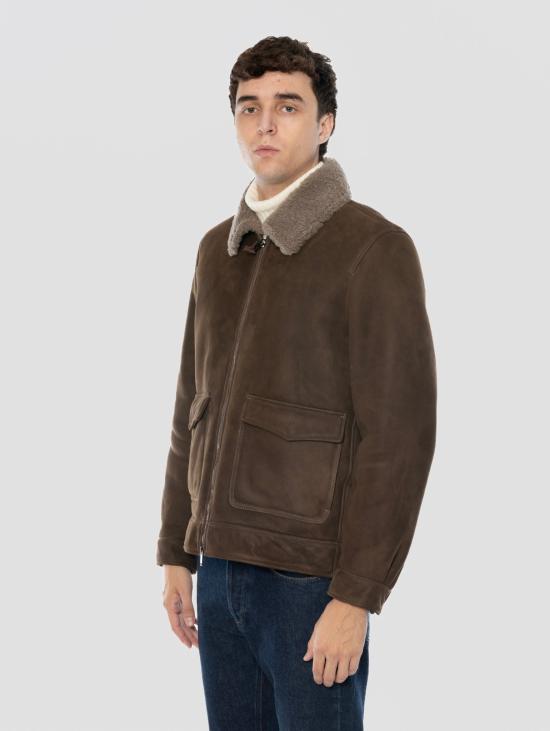 26FW 볼파글리 자켓 Shearling Tortora의 지아코네 브루넬레스키 - VOLFAGLI