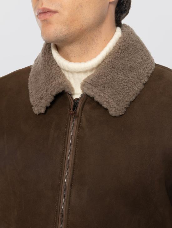 26FW 볼파글리 자켓 Shearling Tortora의 지아코네 브루넬레스키 - VOLFAGLI