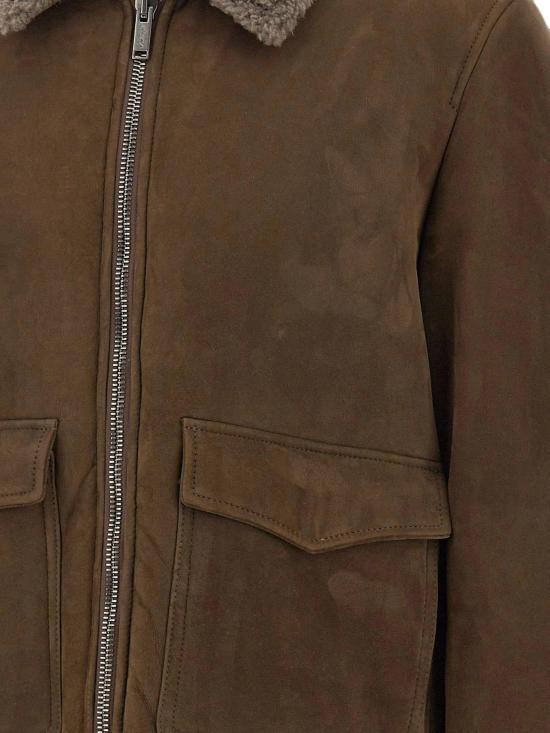 26FW 볼파글리 자켓 Shearling Tortora의 지아코네 브루넬레스키 - VOLFAGLI
