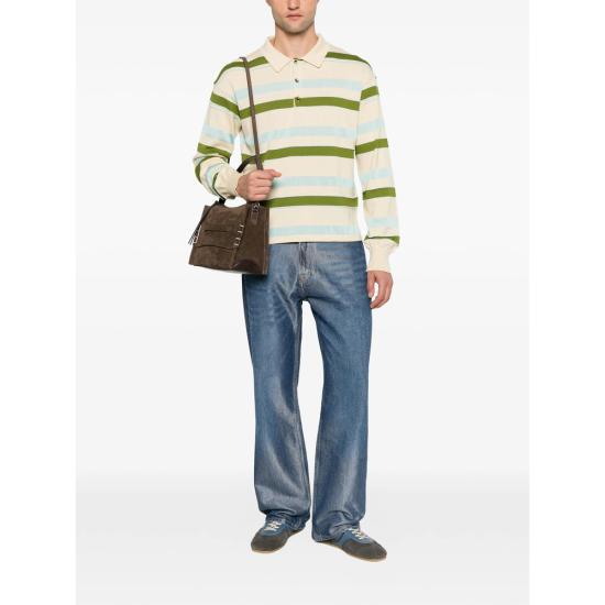 26FW JW앤더슨 폴로 티셔츠 KW1521 YN0513 006 NEUTRALS GREEN - JW ANDERSON