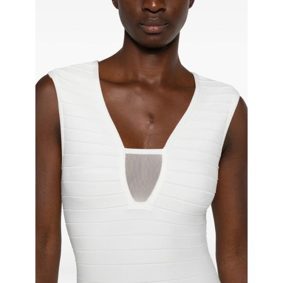 26FW 에르베레제 원피스 HLS8576753 902 WHITE - HERVE LEGER