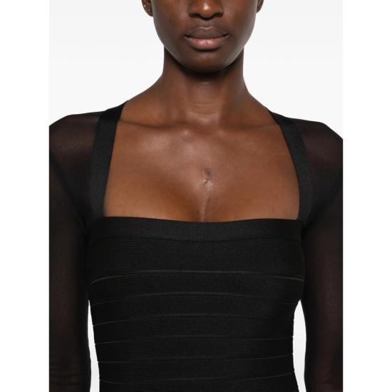 26FW 에르베레제 원피스 HLS8576754 001 BLACK - HERVE LEGER