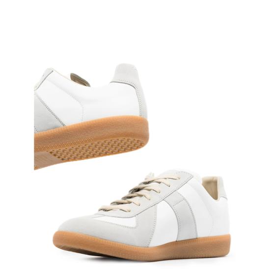 26FW 마르지엘라 레플리카 카프스킨 스니커즈 P1895 S57WS0236 101 WHITE GREY - MAISON MARGIELA