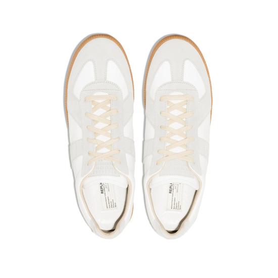 26FW 마르지엘라 레플리카 카프스킨 스니커즈 P1895 S57WS0236 101 WHITE GREY - MAISON MARGIELA