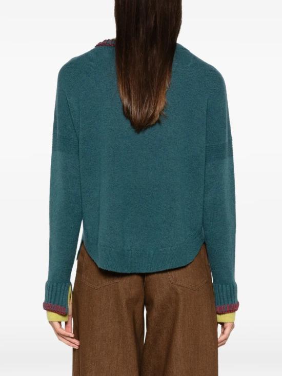 26FW 로산나 오캄포 긴팔 티셔츠 RO427PETROLBLU Green - ROSANNA OCAMPO