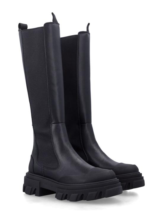 26FW 가니 블랙 스티치 첼시 롱부츠 S32404900 099 BLACK - GANNI