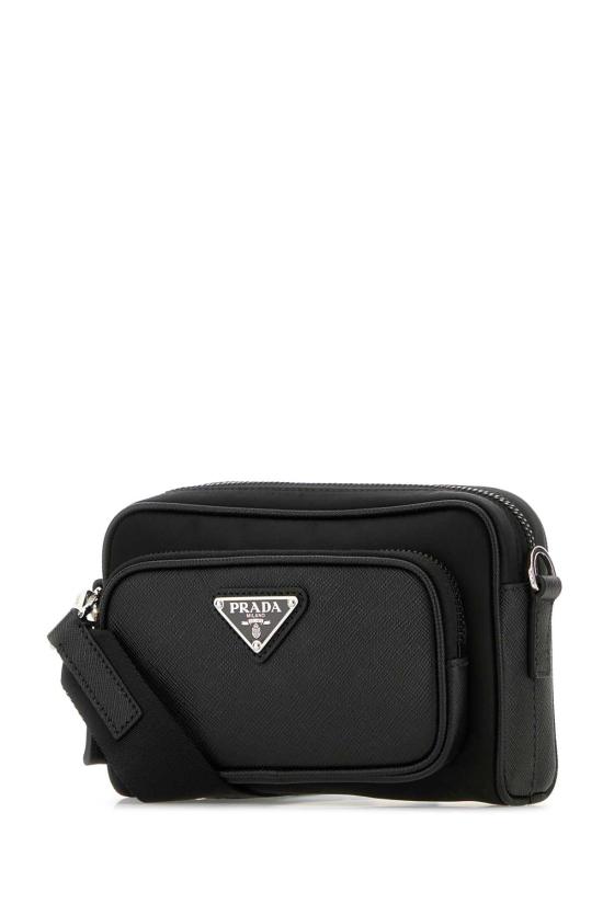 26FW 프라다 리나일론 앤 사피아노 레더 숄더백 2VH1722DMH F0002 BLACK - PRADA
