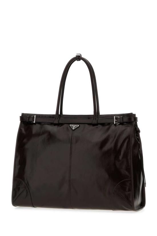 26FW 프라다 레더 토트백 2VG1282CYR F01D6 DARK MORO - PRADA