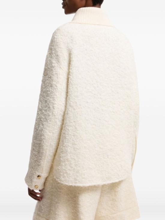 26FW 몽클레어 트위드 집업 셔츠 재킷 L20932F00031599U8032 Cream - MONCLER