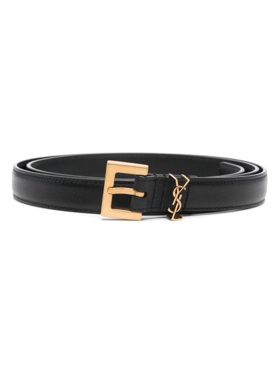 26FW 생로랑 카산드라 씬 스퀘어 버클 벨트 554465BOO0W1000 NERO - SAINT LAURENT