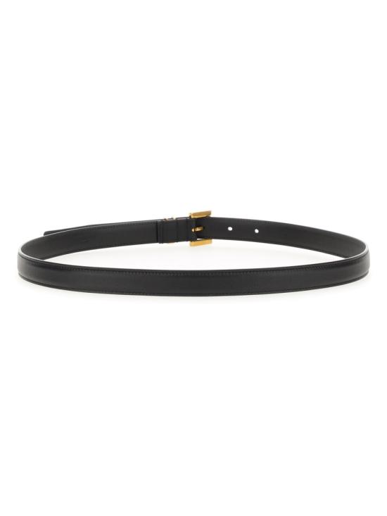 26FW 생로랑 카산드라 씬 스퀘어 버클 벨트 554465BOO0W1000 NERO - SAINT LAURENT