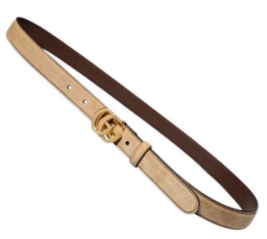 26FW 구찌 컷 GG 마몬트 씬 벨트 A005SNCAAB19536 SAND DUNE - GUCCI