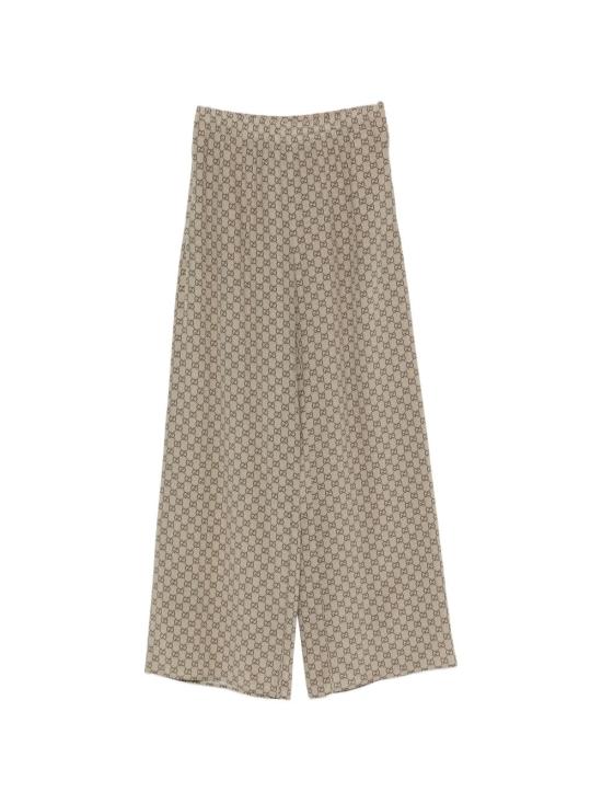 26FW 구찌 프린트 실크 레저 팬츠 A003ZBZAVRI2270 BEIGE
