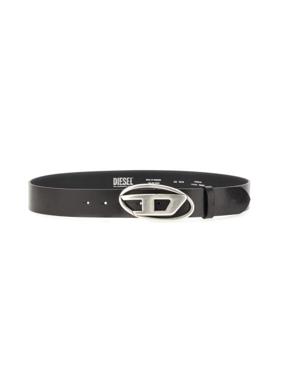 26FW 디젤 B-1DR 레더 벨트 D 버클 X08516PR666T8013 Black - DIESEL