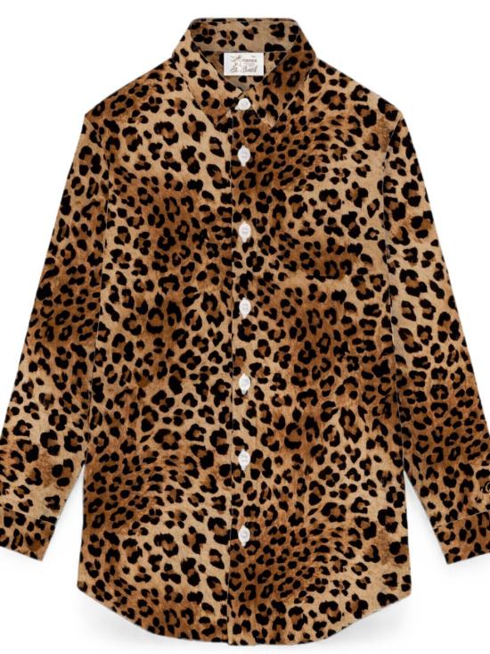 26SS 세인트바쓰 셔츠 BRIGITTE00168LLEOPARD19 Brown - MC2 SAINT BARTH