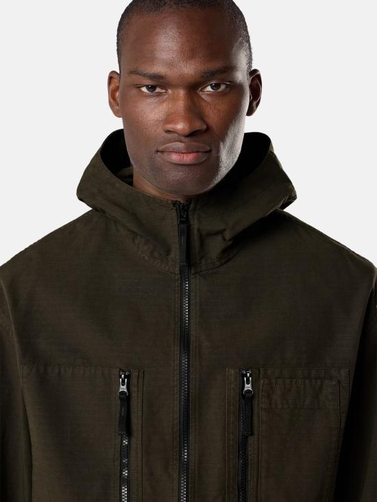 26FW 스톤 아일랜드 오가닉 코튼 립스톱 후드 오버셔츠 L2S151200011S0211V0078 COAL GREY - STONE ISLAND