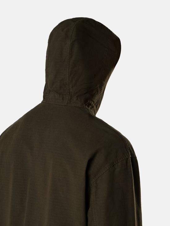 26FW 스톤 아일랜드 오가닉 코튼 립스톱 후드 오버셔츠 L2S151200011S0211V0078 COAL GREY - STONE ISLAND