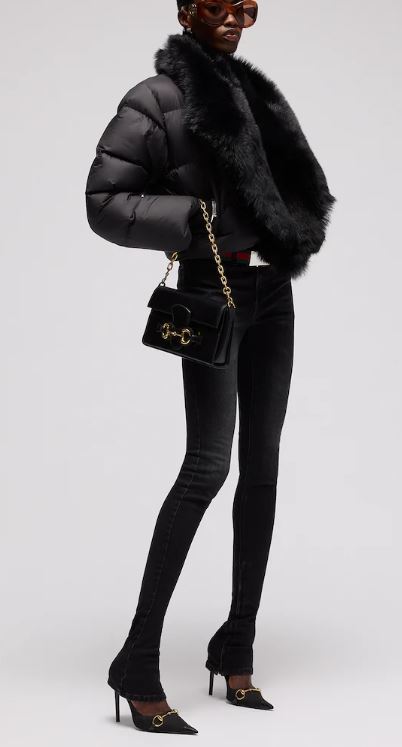 26FW 구찌 시어링 패딩 폴리에스터 재킷 A0099UZAVMJ1000 BLACK - GUCCI